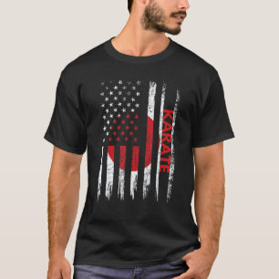 Karate-Shirt Kampfsport-Geschenk Japanische Flagge T-Shirt
