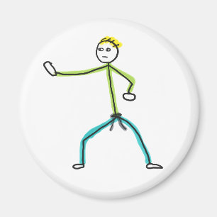 Karate Stickman Magnet