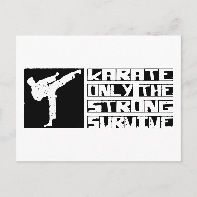 Karate Survive Postkarte (Vorderseite)