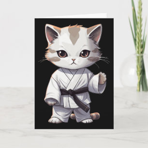 Karate Süße Katze Martial Arts Kätzchen Für Katzen Karte