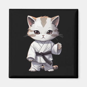 Karate Süße Katze Martial Arts Kätzchen Für Katzen Magnet