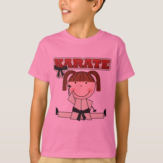 KARATÉ - T-shirts et cadeaux de fille de brune (Devant)