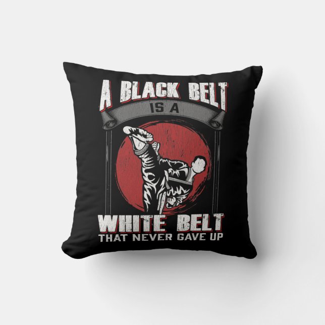 Karate Taekwondo Black Belt Kampfkünste Kissen (Vorderseite)