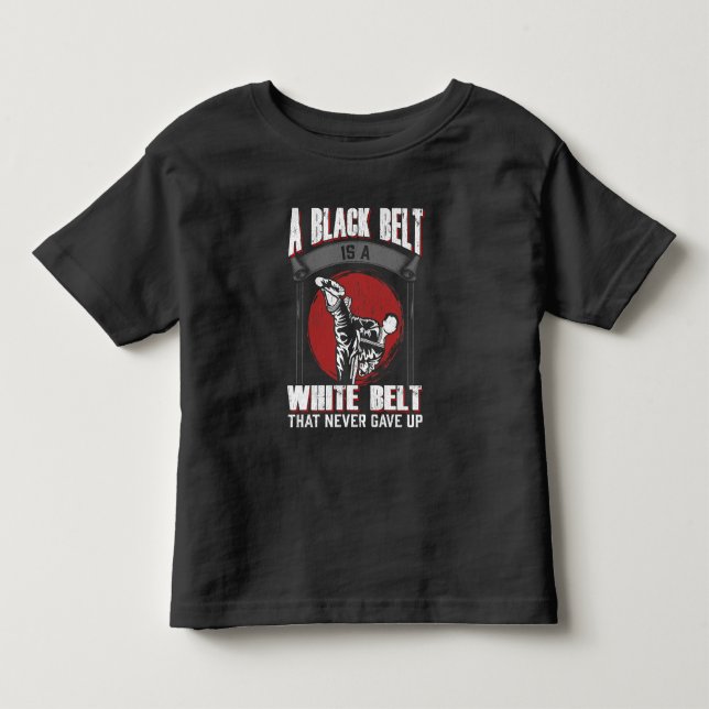 Karate Taekwondo Black Belt Kampfkünste Kleinkind T-shirt (Vorderseite)