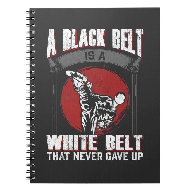Karate Taekwondo Black Belt Martial Arts Fighter Notizblock (Vorderseite)
