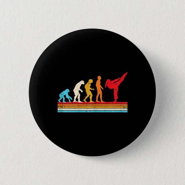 Karate Taekwondo Evolution Mädchen Pferdeschwanz K Button (Vorderseite)