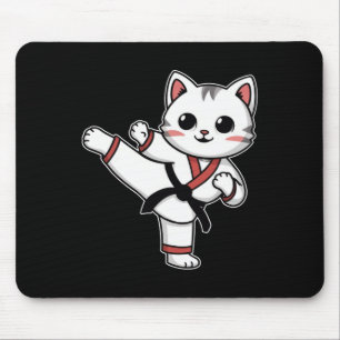 Karate Taekwondo Funny Cat Jiu Jitsu Girls Mousepad