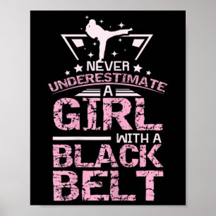 Karate Taekwondo Girl Poster