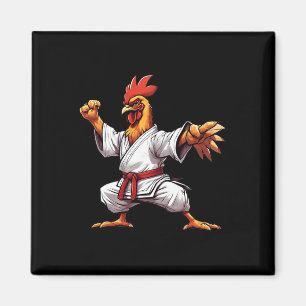Karate Taekwondo Judo Kung Fu Huhn Hahn Geschenk Magnet