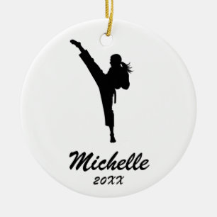 Karate / Taekwondo / Judo Personalisierte Weihnach Keramik Ornament