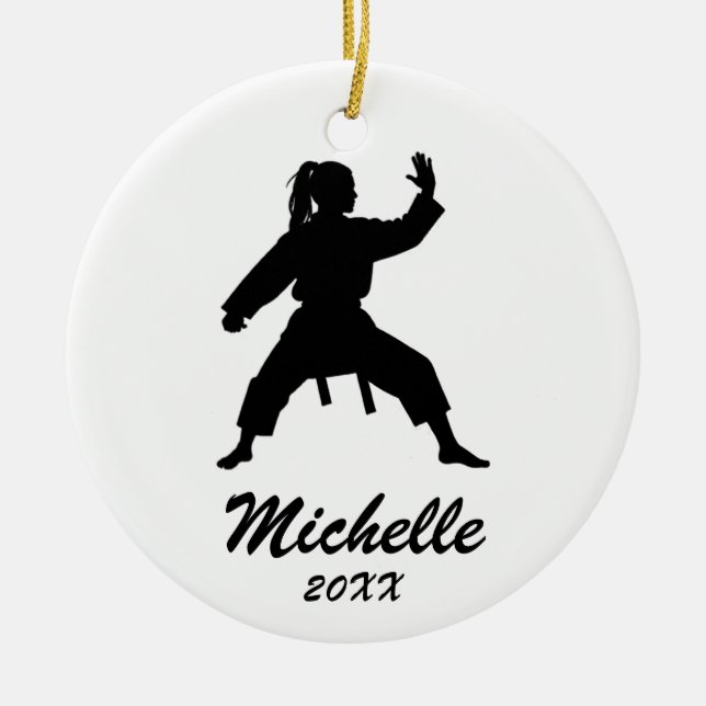 Karate / Taekwondo / Judo Personalisierte Weihnach Keramik Ornament (Vorne)