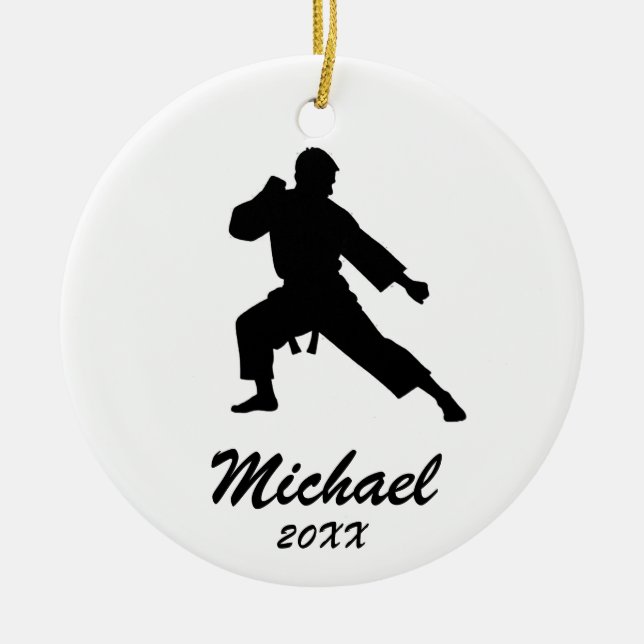 Karate / Taekwondo / Judo Personalisierte Weihnach Keramik Ornament (Vorne)