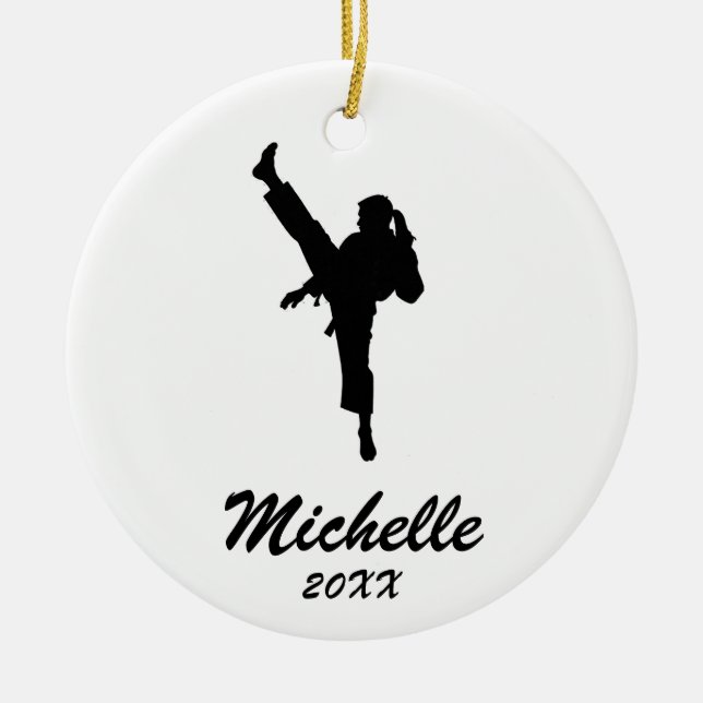 Karate / Taekwondo / Judo Personalisierte Weihnach Keramik Ornament (Vorne)