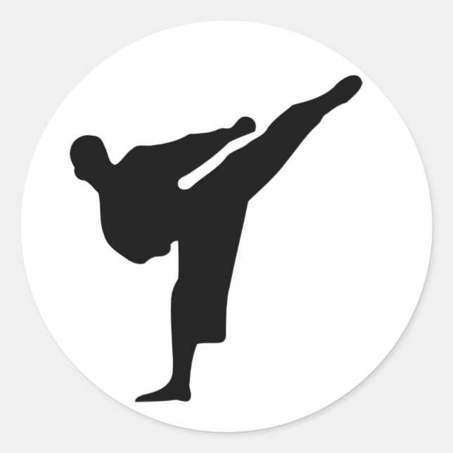 Karate / Taekwondo Kick Sticker (Devant)