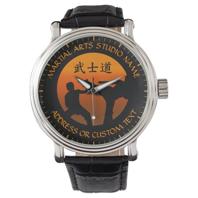 Karate Taekwondo Kung Fu Studio Besitzer Armbanduhr (Vorderseite)