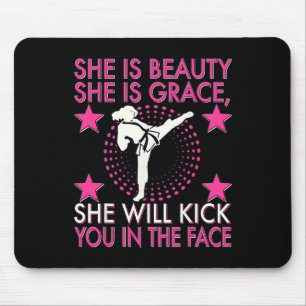 Karate Taekwondo Mädchen Frauen Karate Kick Mousepad