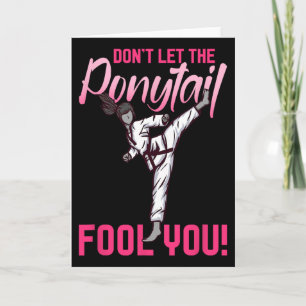 Karate Taekwondo Mädchen Geschenk  Karte