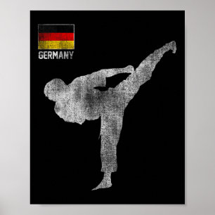 Karate-Team Kampfsport Mma Kick Deutschland Deutsc Poster