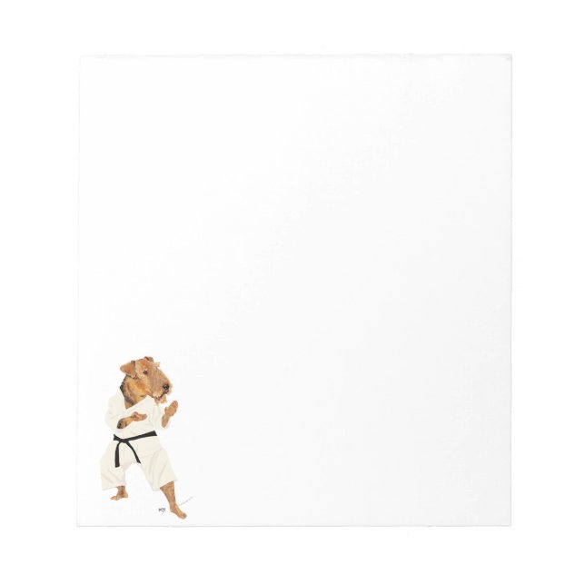 Karate Terrier Notizblock (Vorderseite)