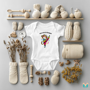 Karate Tiger Fun Illustration Baby Strampler