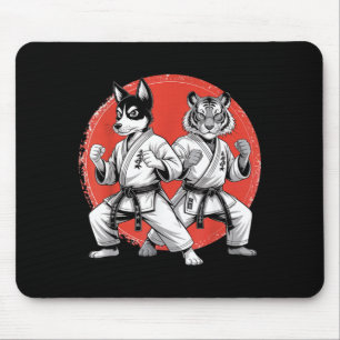 Karate Tiger Hund Karate Gi Karate Japanisches Zeu Mousepad