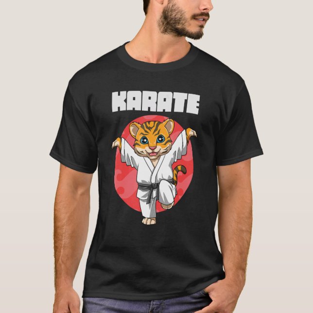 Karate-Tiger-Kranich-Kick T-Shirt (Vorderseite)