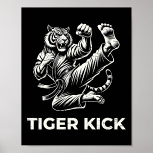 Karate-Tiger-Tritt Fierce Martial Arts Poster