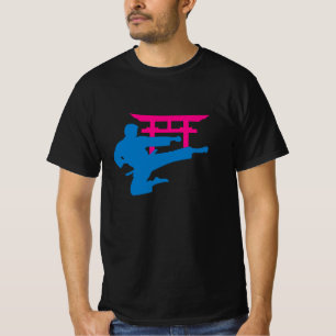 Karate Torii Neon Kämpfer T-Shirt