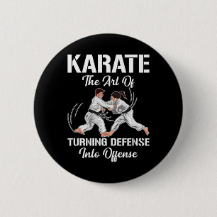 Karate-Training-Offensive schwarzer Gürtel Sport K Button