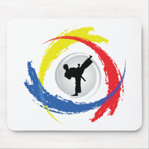 Karate-Tricolor Emblem Mousepad