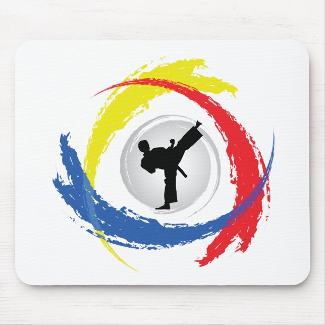 Karate-Tricolor Emblem Mousepad (Vorne)