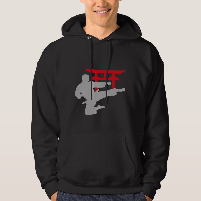 Karate-Tritt Torii-Tor Hoodie (Vorderseite)