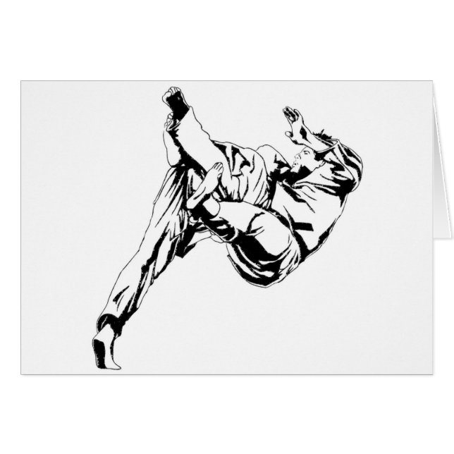 Karate und ein Judo. Techniken der Würfe (Vorderseite (Horizontal))