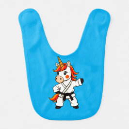 Karate und Unicorn Babylätzchen
