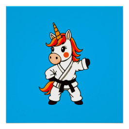 Karate und Unicorn Poster