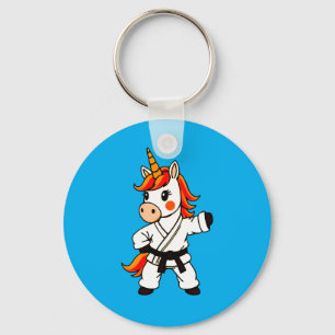 Karate und Unicorn Schlüsselanhänger