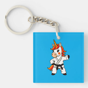 Karate und Unicorn Schlüsselanhänger