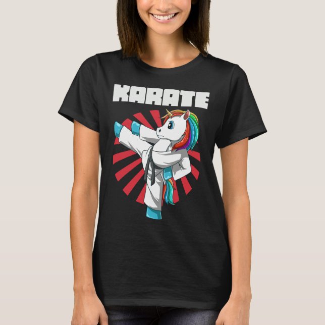 Karate Unicorn A  Unicorn Karate Fighter T-Shirt (Vorderseite)