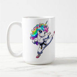 Karate unicorn kaffeetasse