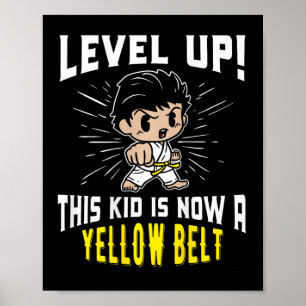 Karate-Uniform für Kinder Gelbgürtel-Auszeichnung Poster