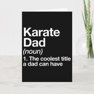 Karate-Vater Definition Lustig Sport Martial Arts Karte