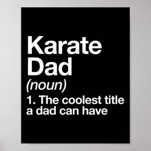 Karate-Vater Definition Lustig Sport Martial Arts  Poster