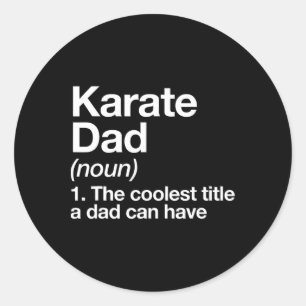 Karate-Vater Definition Lustig Sport Martial Arts Runder Aufkleber