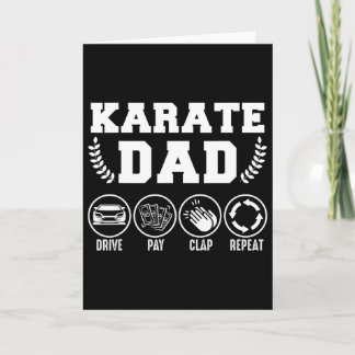 Karate-Vater-Fahren-Zahlen-Klatschen-Wiederholen-V Karte