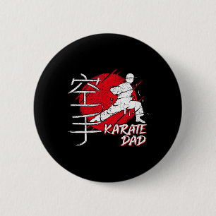 Karate-Vater Japanische Sonne Schriftart Karate Do Button
