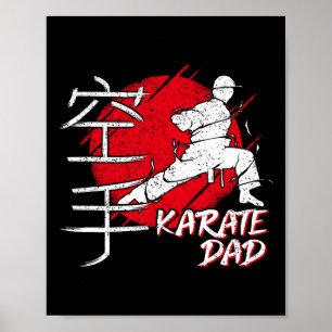 Karate-Vater Japanische Sonne Schriftart Karate-Do Poster