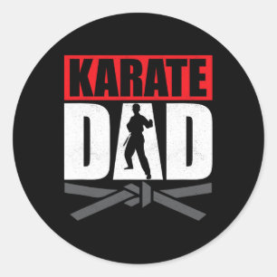 Karate-Vater Karateka Selbstverteidigungskämpfer Runder Aufkleber