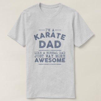 Karate-Vater Vintag (blau) T-Shirt