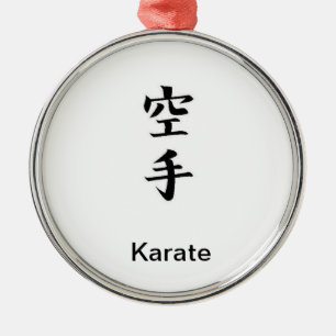 Karate-Verzierung Silbernes Ornament