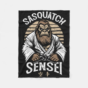 Karate Warrior Legend Sasquatch Sensei Bigfoot Mar Fleecedecke
